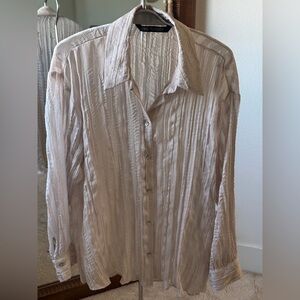 Zara Light Beige Textured Blouse